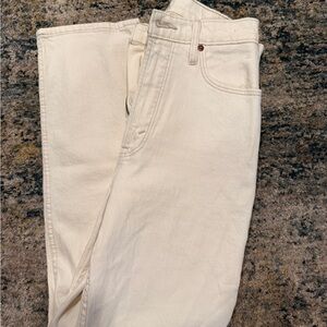 Abercrombie & Fitch Off-White Denim Jeans